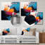 «Blue and Pink Paint Ink Expression V», impression d'art mural en métal fractal-1118107448