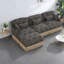 Canapés modulaires à assise profonde, salon en forme de L en chenille