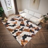 Tapis en similicuir multicolore 1 pi 8 po x 2 pi 6 po Mosaic