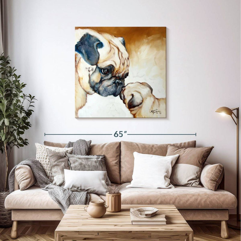 Crowle Pug's Love, 39" H x 39" W