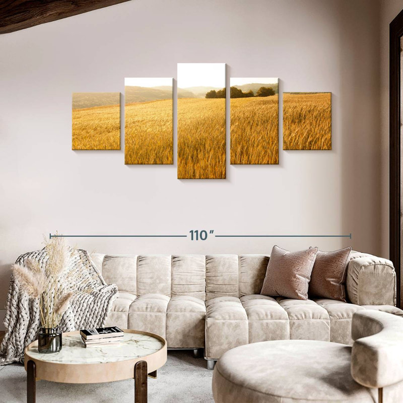 Tranquil Wheat Fields, 42" H x 92" W