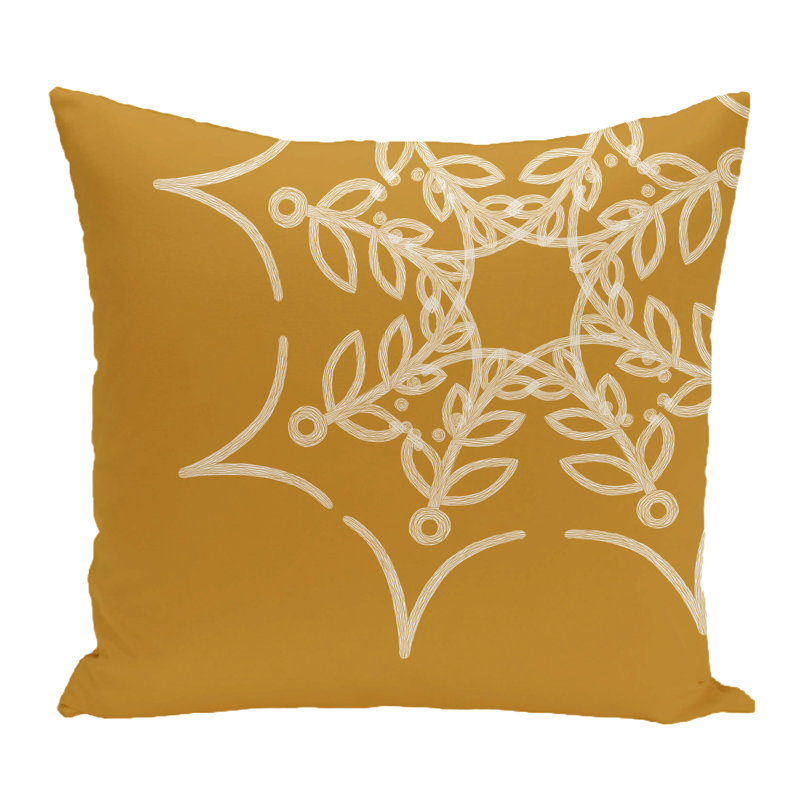 Coussin d'extérieur carré, Or, H 16 po x l 16 po