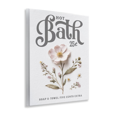 Plaque murale pour salle de bain Pressed Flower
