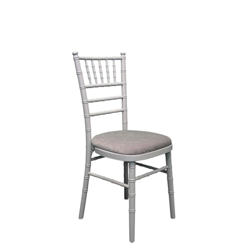 Arrington 43cm H Polyester Blend Upholstered Ladder Back Side Chair, Grey, Grey