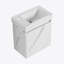 Ensemble de meuble-lavabo mural 20 po avec lavabo en céramique, armoire de rangement avec portes, ensemble d'armoire de salle de bain