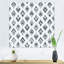 Gris et diamant noir géométrique - impression sur toile-67466425-67466428