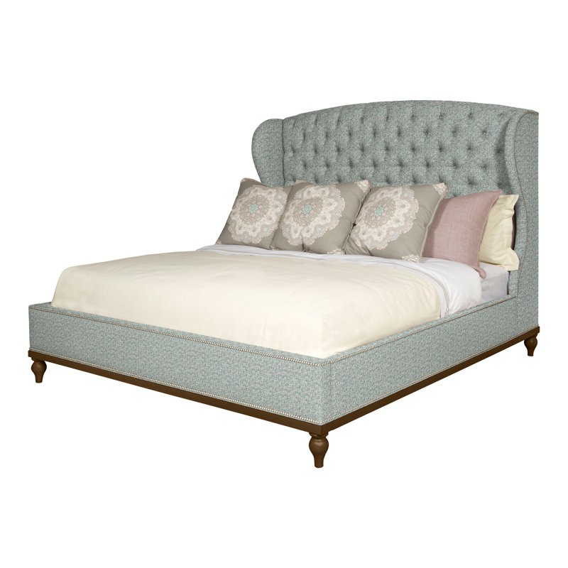Emma Queen Upholstered Panel Bed, Navajo, Yes, Tuck Water