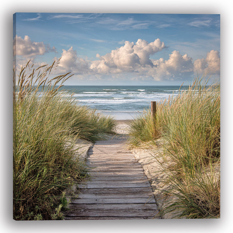Art sur toile, passage côtier, H 40 po x l 40 po