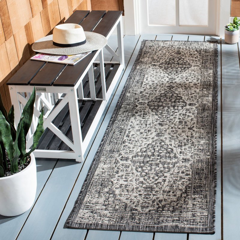 Arneshia Oriental Indoor/Outdoor Area Rug, Runner 2'3" x 8'