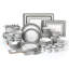 Waterside 80pc Grey Brompton Porcelain & Cutlery Combo Dinner Set