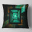 Deep Green Infinite Cube - Abstract Printed Pillow-31040551-31040548