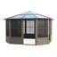 Gazebo Penguin Florence Solarium 12 Pi x 12 Pi Toit De Polycarbonate En Sable-17534884-90546244