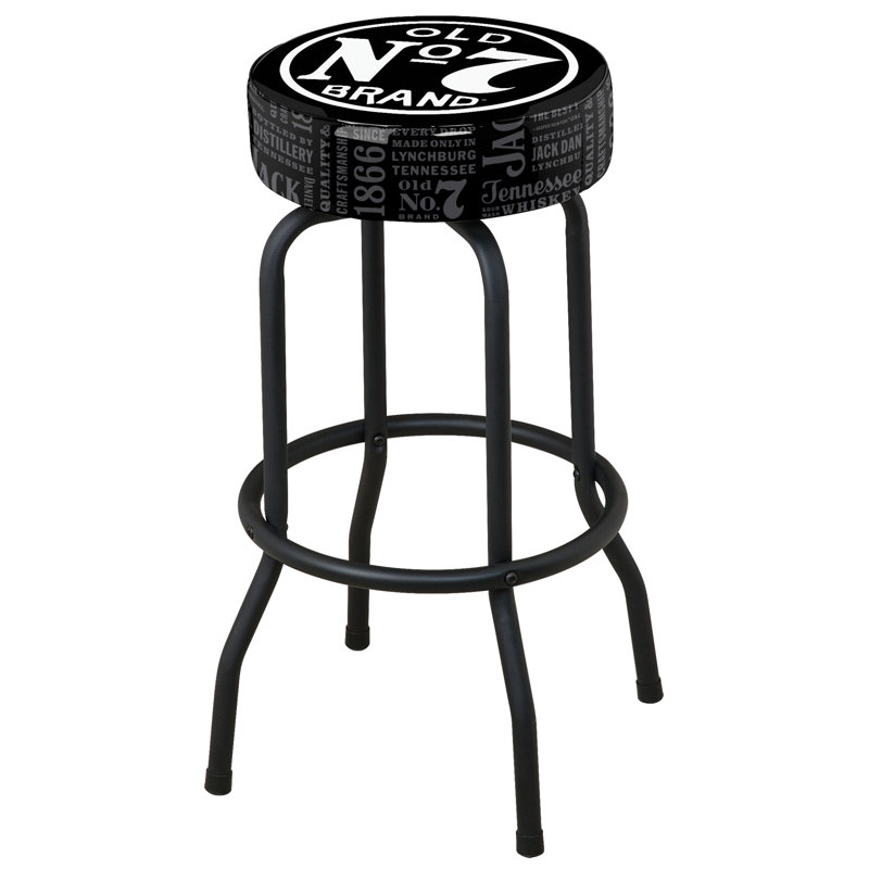 Swivel Upholstered Counter Stool with Metal Frame