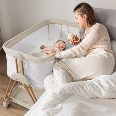 Baby Bassinet Bedside Sleeper with Wheels and Storage Tray , Bartolomeu Bassinet