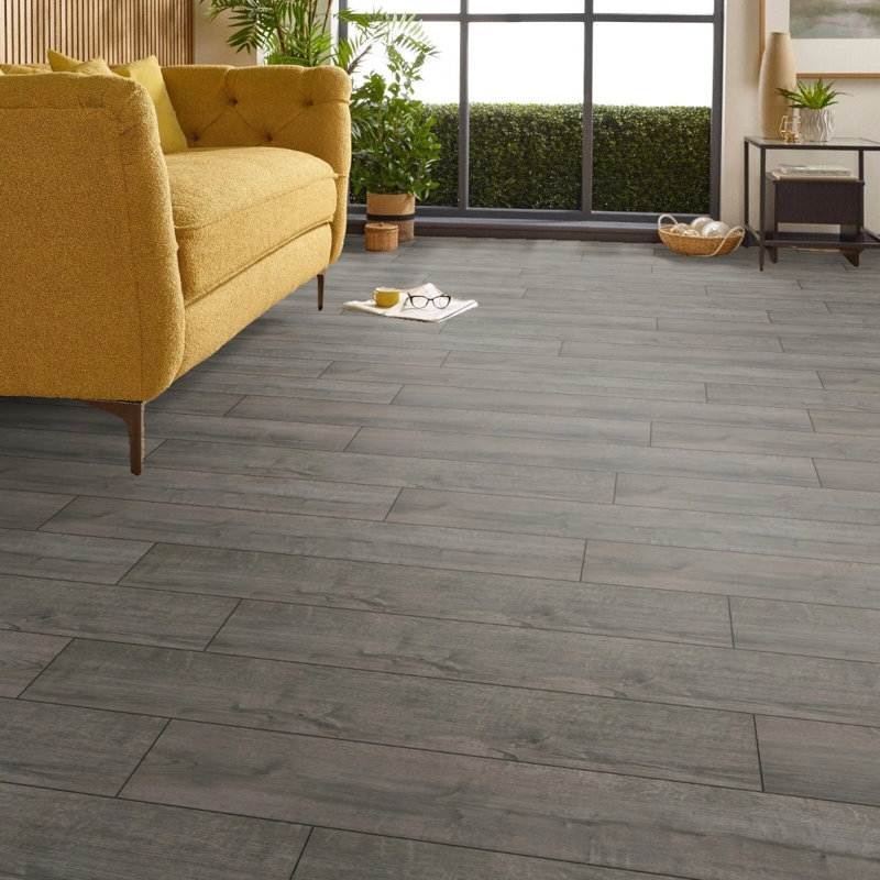 Oak Laminate Flooring, Dark Grey
