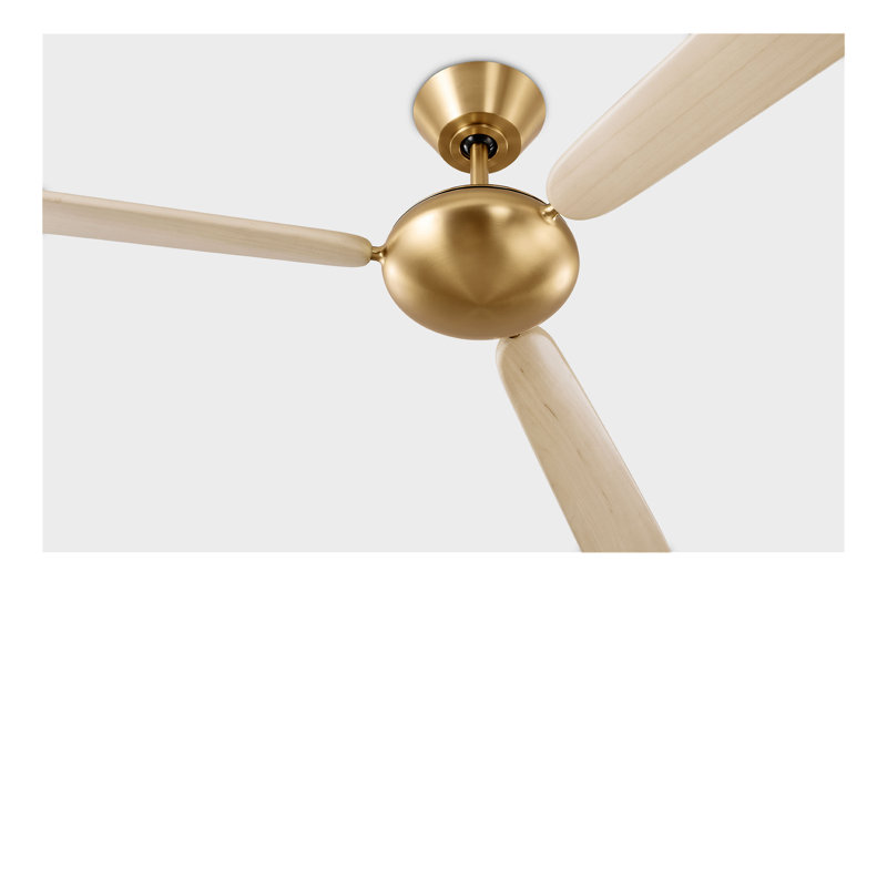 Ventilateur de plafond Pod Smart 64, Chêne blanc délavé, Bronze brillant