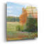«Abstract Field II Bright Blue Sky» par Carol Rowan, art mural en verre acrylique, 24 po x 24 po-1601957841