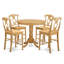 Ensemble bistro 3 pièces à hauteur de comptoir pour petits espaces comprenant une table de salle à manger ronde avec piédestal et 2 chaises de cuisine, noir et cerise-1604130735-1549863576-1524996434