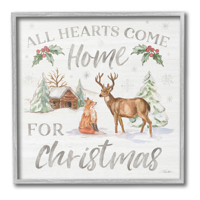 "Cadre de photo unique" Home For Christmas "par Silvia Vassileva sur toile