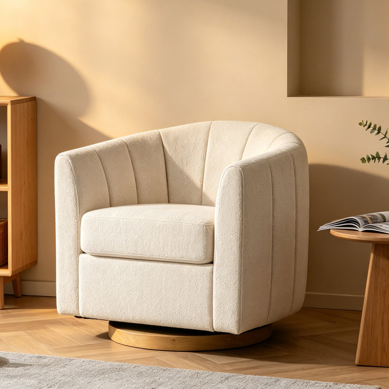 Canapé rembourré pivotant simple, Beige
