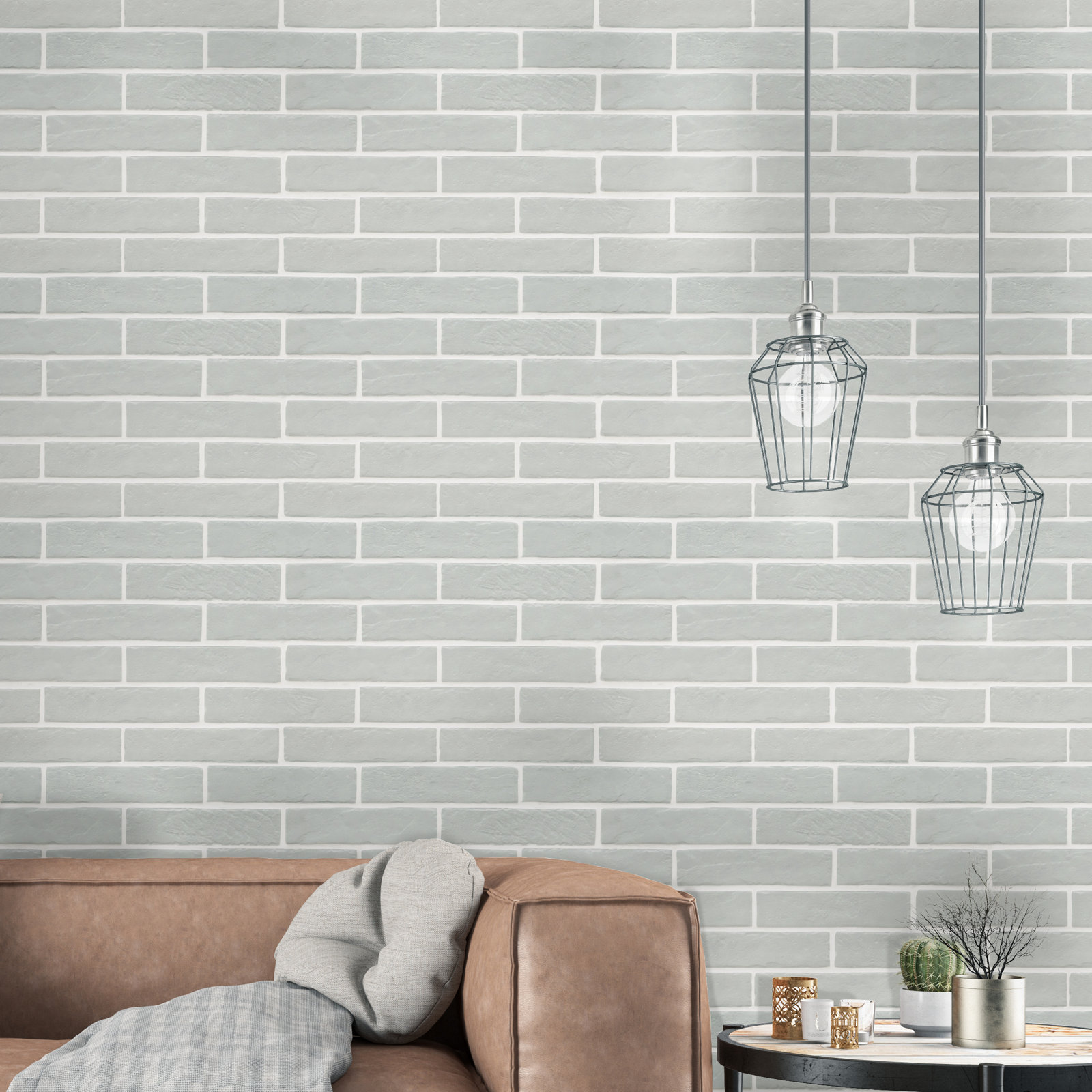 Montello 2 in. x 10 in. Matte Porcelain Brick Look Floor and Wall Tile, Dew