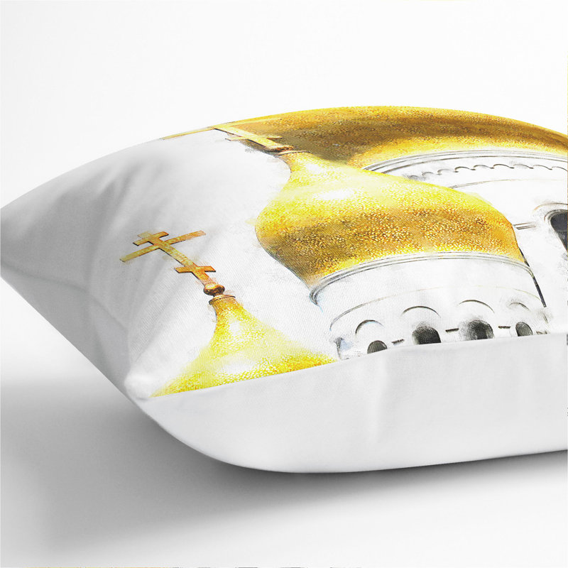 Square Cushion, White, 40cm H x 40cm W x 15cm D