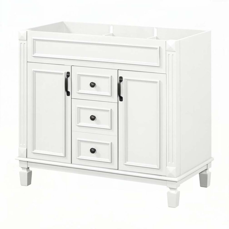 Meuble-lavabo 36 po sans lavabo supérieur, armoire seulement, Blanc
