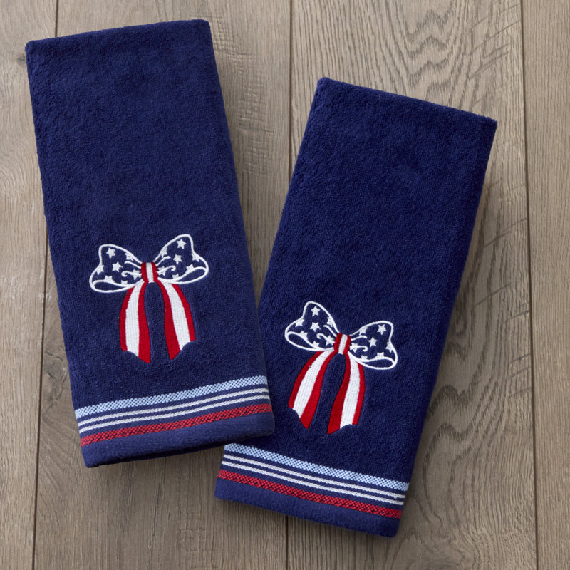 AMERICANA BOW EMB HAND-NAVY