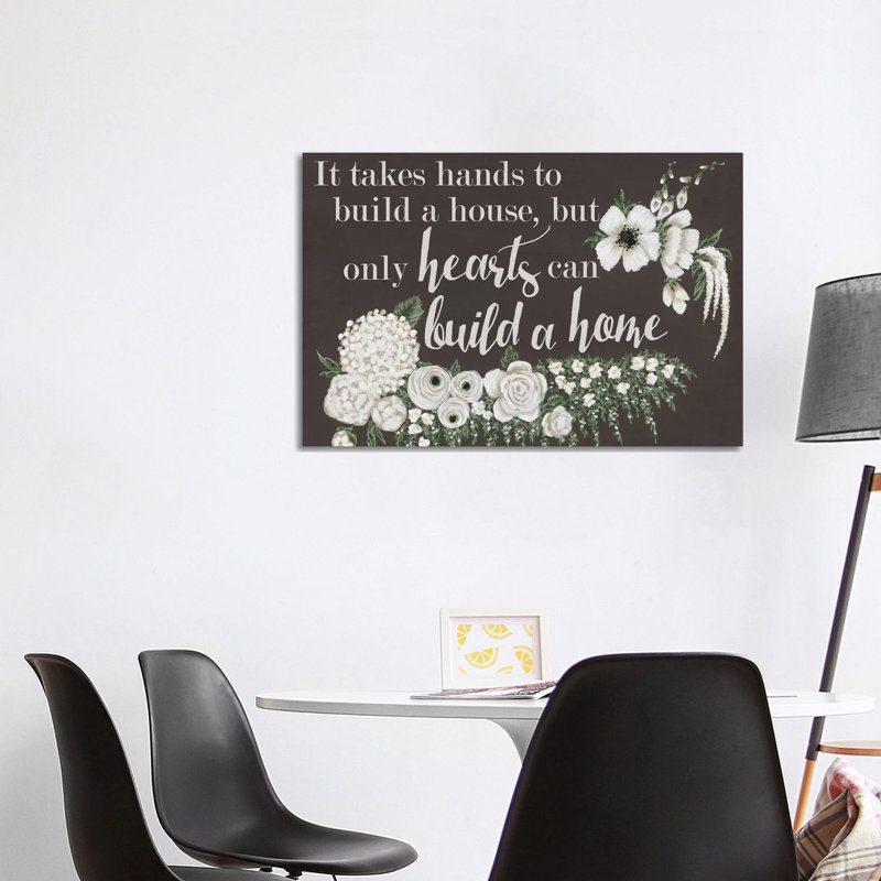 Hearts Can Build A Home - Wrapped Canvas Print, 101.6 cm H x 66.04 cm W x 1.91 cm D