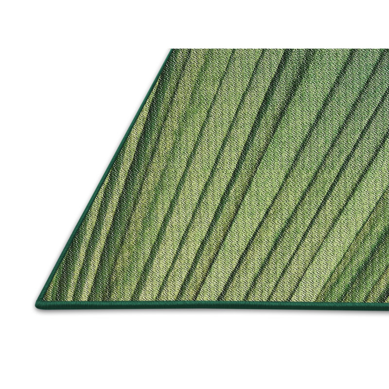 Tapis vert tissé à la machine, Rectangle 7 pi x 10 pi