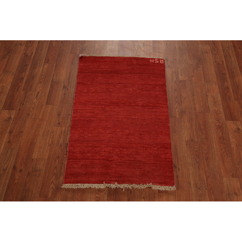 Modern Wool Gabbeh Oriental Accent Rug 2x3