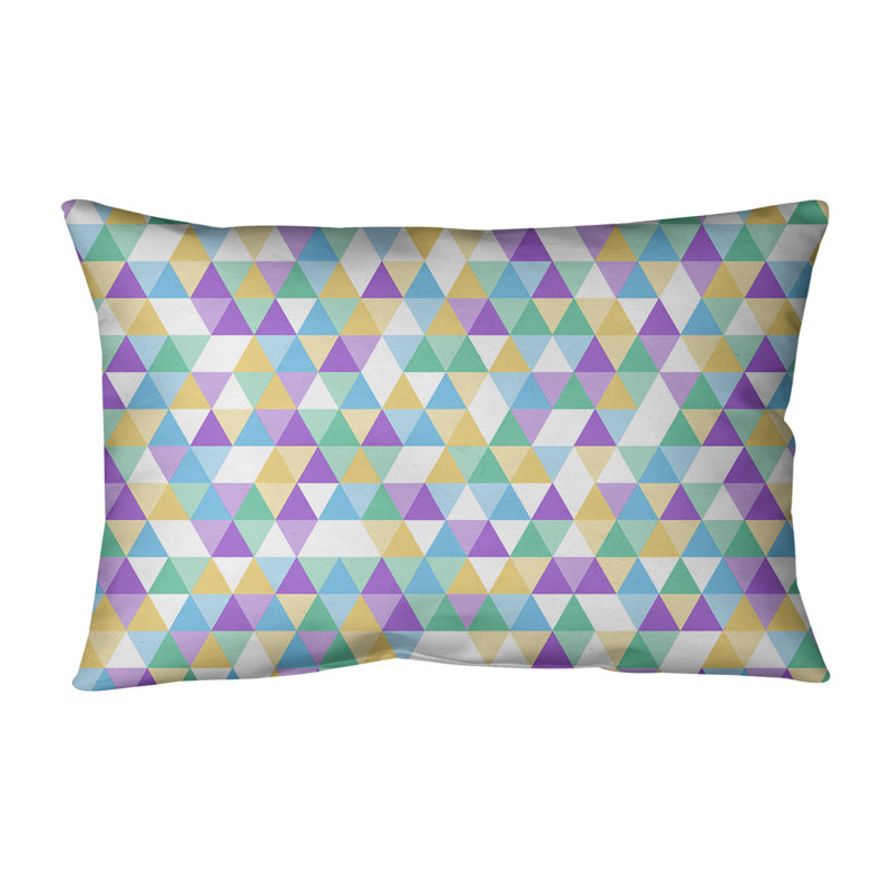 Coussin lombaire triangle, H 15,5 po x l 23 po, Soie de maïs, Duvet synthétique