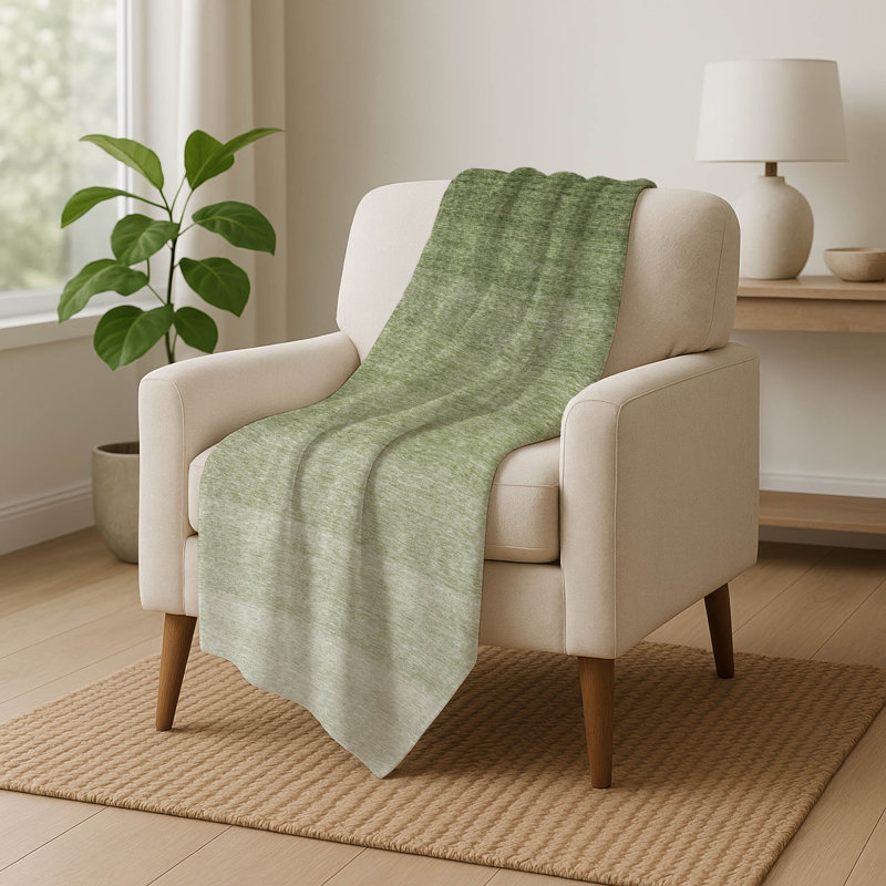 Jeté dégradé Addison Sherpa ASB928, Vert, Dégradé