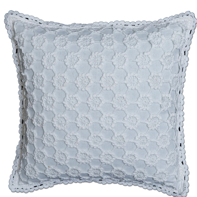 Cotton Reversible Pillow Cover, White