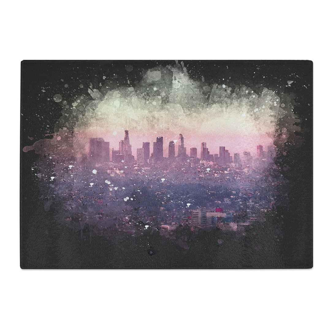 Tempered Glass Los Angeles Skyline in the Morning Chopping Board