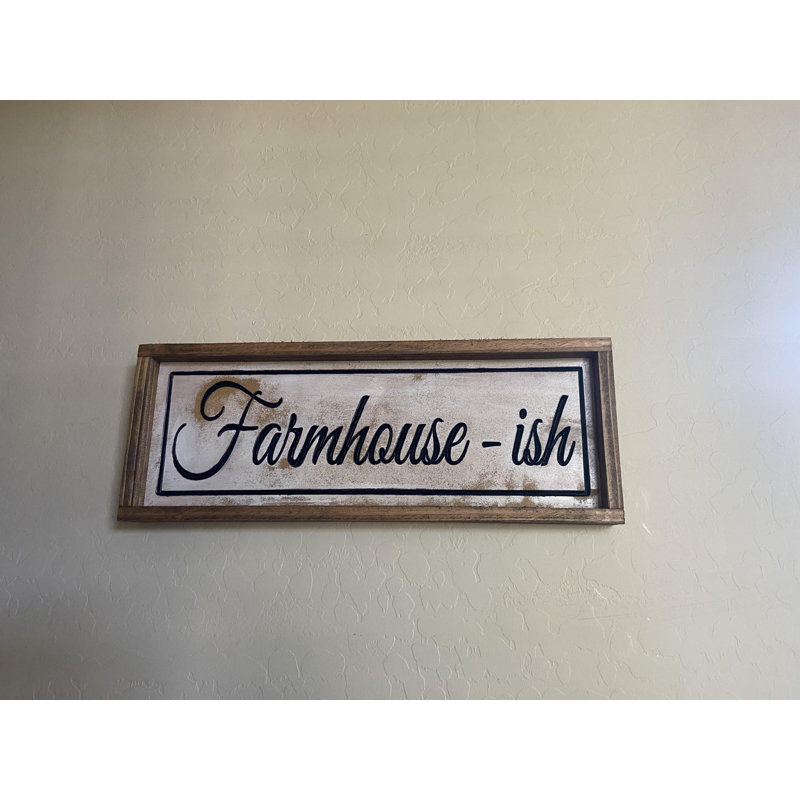 Farmhouse Wall Decor on Solid Wood, 13" H x 7" W x 2" D