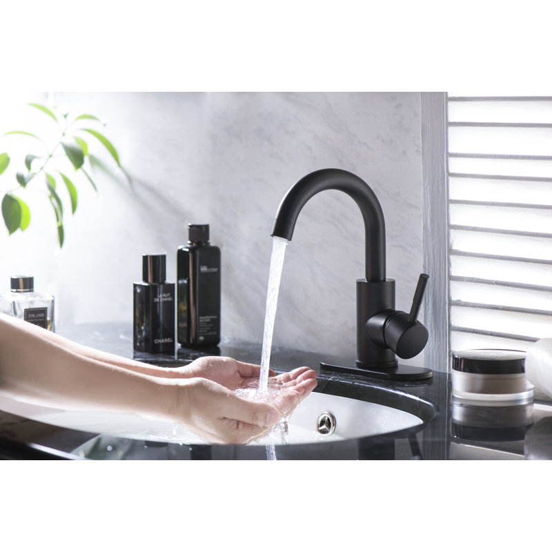 Single-handle Bathroom Faucet, Matte Black