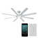 Hydra 8 - Blade Indoor/Outdoor LED Smart Ceiling Fan With Wall Control and Light Kit Included, Works With Alexa and iOS or Android App