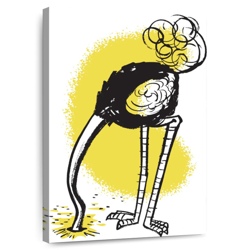 Brampt Introverted Ostrich, 39" H x 26" W