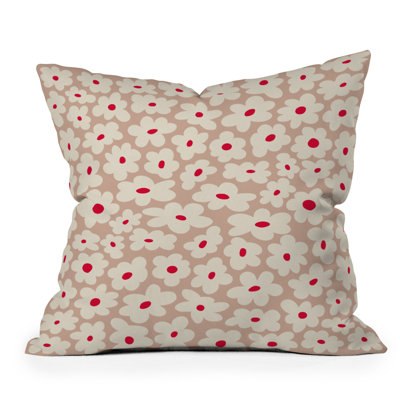  Floral Polyester Indoor/Outdoor Throw Pillow