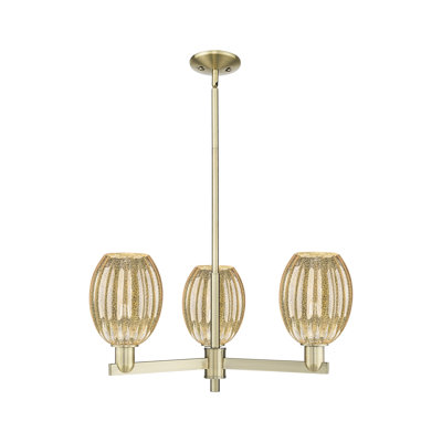 Hailsham - 3 Light Bell Shade Stem Hung Chandelier