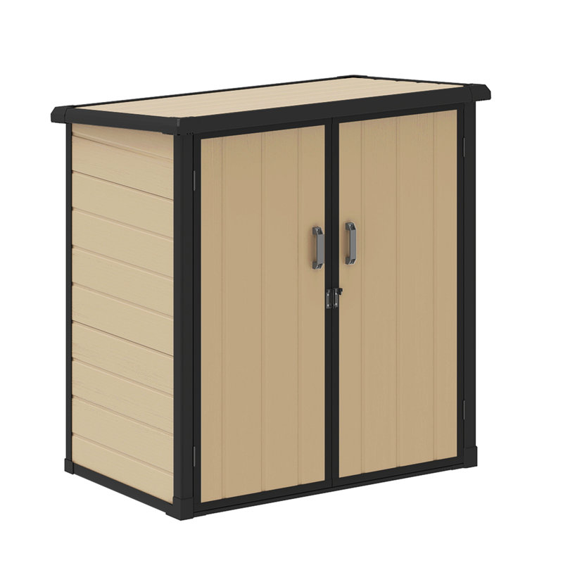 4.6 ft. W x 2.9 ft. D Outdoor Tall Storage Shed With Shelves