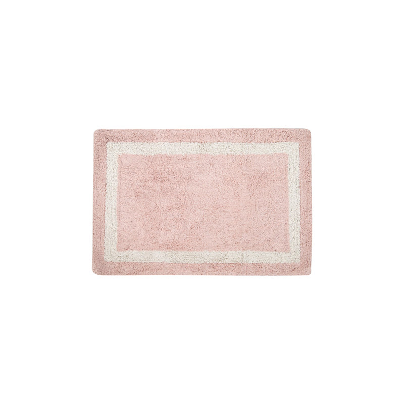 Tapis pour salle de bain Hazem, Beige / Rose, L 28 po x L 43 po