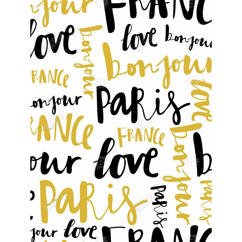 Bonjour paris Bath Mat with Non-Slip Backing - Quick Dry Memory Foam Bathroom Rug - Absorbent - Modern Plush Spa-Style - Machine Washable