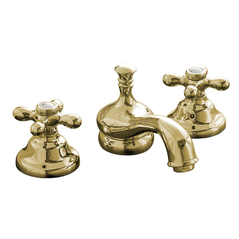 Sacramento Widespread Lavatory Faucet (P0820) by Strom Living, Supercoat Brass