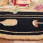Tapis noir / beige en laine crocheté à la main Brayton-1984711023