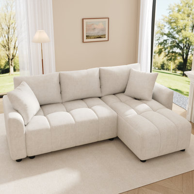 Aderdour 3 Seater Chenille Sofa Bed
