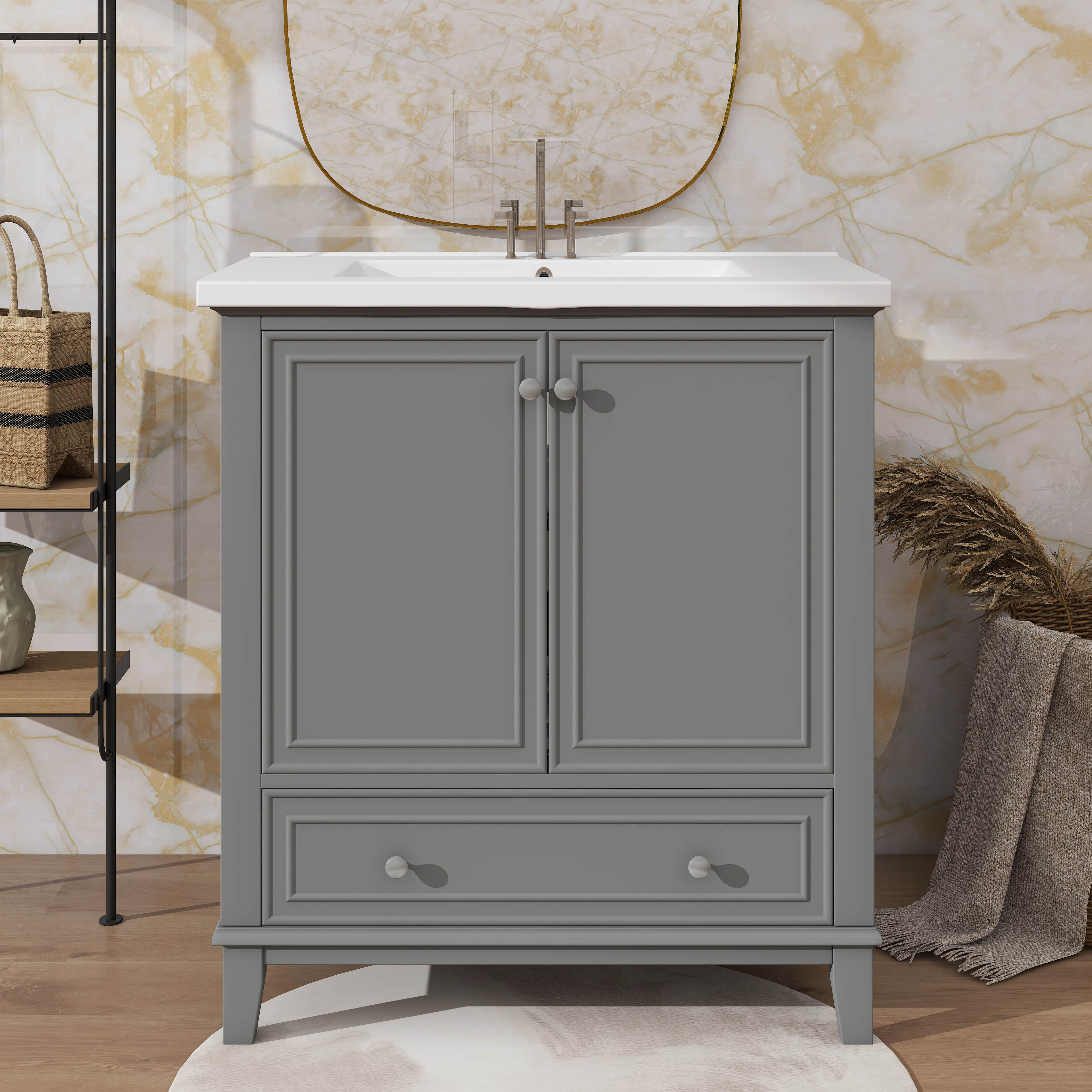 Red Barrel Studio® 30 Inch Sink-Less Bathroom Vanity Base Only ...