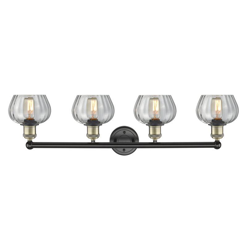 Noille 4 - Light Dimmable Vanity Light, Clear, Black Antique Brass