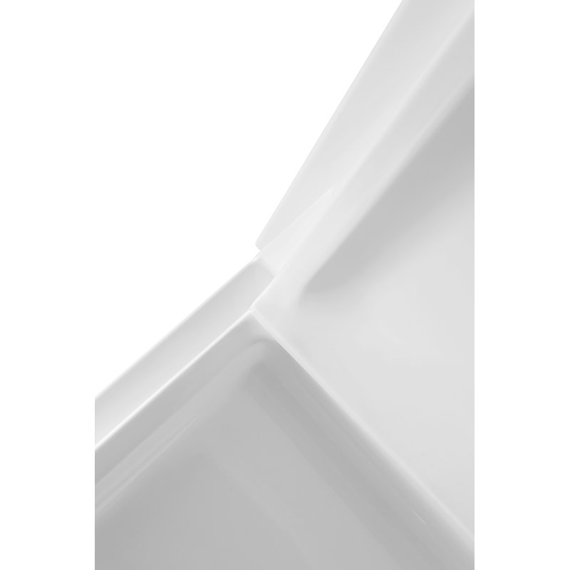 Lex-Class White Acrylic 3-Piece Alcove Shower Surround with Shelves